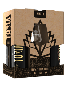 Coffret Bières Toria 4 bouteilles & verre de dégustation